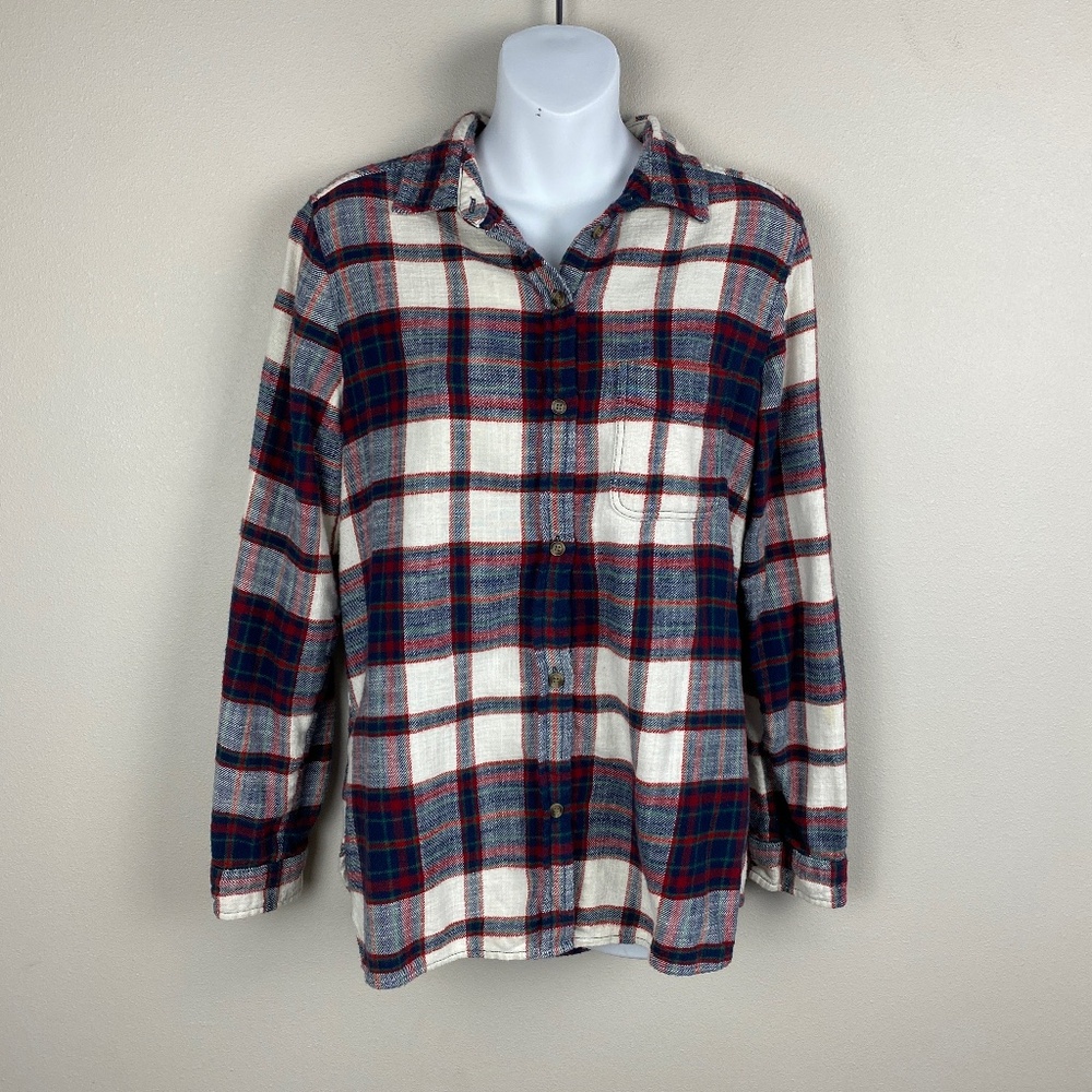 American Eagle Ahh-mazingly Soft Boyfriend Fit Plaid Flannel Shirt - Size Medium